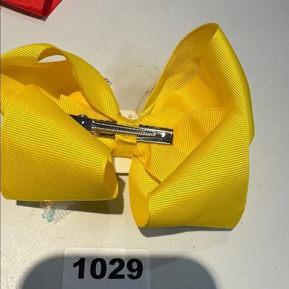 1029 Yellow Color Hello‎ Kitty Hair Bow Alligator Clip